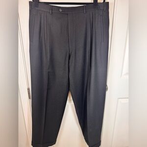 Corneliani Italian Wool Dress Trousers | Double Pleated Cuffed | Made in Italy